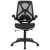 Flash Furniture HL-0013T-GG High Back Transparent Black Mesh Executive Ergonomic Office Chair with Lumbar Support addl-6