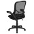 Flash Furniture HL-0016-1-BK-BK-GG High Back Black Mesh Ergonomic Swivel Office Chair with Black Frame and Flip-up Arms addl-7