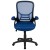 Flash Furniture HL-0016-1-BK-BL-GG High Back Blue Mesh Ergonomic Swivel Office Chair with Black Frame and Flip-up Arms addl-10