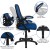 Flash Furniture HL-0016-1-BK-BL-GG High Back Blue Mesh Ergonomic Swivel Office Chair with Black Frame and Flip-up Arms addl-5