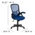 Flash Furniture HL-0016-1-BK-BL-GG High Back Blue Mesh Ergonomic Swivel Office Chair with Black Frame and Flip-up Arms addl-6