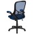 Flash Furniture HL-0016-1-BK-BL-GG High Back Blue Mesh Ergonomic Swivel Office Chair with Black Frame and Flip-up Arms addl-7