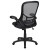 Flash Furniture HL-0016-1-BK-DKGY-GG High Back Dark Gray Mesh Ergonomic Swivel Office Chair with Black Frame and Flip-up Arms addl-7