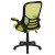 Flash Furniture HL-0016-1-BK-GN-GG High Back Green Mesh Ergonomic Swivel Office Chair with Black Frame and Flip-up Arms addl-7