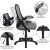 Flash Furniture HL-0016-1-BK-GY-GG High Back Light Gray Mesh Ergonomic Swivel Office Chair with Black Frame and Flip-up Arms addl-5