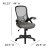 Flash Furniture HL-0016-1-BK-GY-GG High Back Light Gray Mesh Ergonomic Swivel Office Chair with Black Frame and Flip-up Arms addl-6