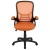 Flash Furniture HL-0016-1-BK-OR-GG High Back Orange Mesh Ergonomic Swivel Office Chair with Black Frame and Flip-up Arms addl-10