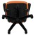 Flash Furniture HL-0016-1-BK-OR-GG High Back Orange Mesh Ergonomic Swivel Office Chair with Black Frame and Flip-up Arms addl-12