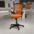 Flash Furniture HL-0016-1-BK-OR-GG High Back Orange Mesh Ergonomic Swivel Office Chair with Black Frame and Flip-up Arms addl-1