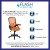 Flash Furniture HL-0016-1-BK-OR-GG High Back Orange Mesh Ergonomic Swivel Office Chair with Black Frame and Flip-up Arms addl-3