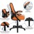 Flash Furniture HL-0016-1-BK-OR-GG High Back Orange Mesh Ergonomic Swivel Office Chair with Black Frame and Flip-up Arms addl-5