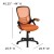 Flash Furniture HL-0016-1-BK-OR-GG High Back Orange Mesh Ergonomic Swivel Office Chair with Black Frame and Flip-up Arms addl-6