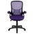 Flash Furniture HL-0016-1-BK-PUR-GG High Back Purple Mesh Ergonomic Swivel Office Chair with Black Frame and Flip-up Arms addl-10