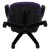 Flash Furniture HL-0016-1-BK-PUR-GG High Back Purple Mesh Ergonomic Swivel Office Chair with Black Frame and Flip-up Arms addl-12