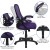 Flash Furniture HL-0016-1-BK-PUR-GG High Back Purple Mesh Ergonomic Swivel Office Chair with Black Frame and Flip-up Arms addl-5