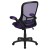 Flash Furniture HL-0016-1-BK-PUR-GG High Back Purple Mesh Ergonomic Swivel Office Chair with Black Frame and Flip-up Arms addl-7