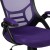 Flash Furniture HL-0016-1-BK-PUR-GG High Back Purple Mesh Ergonomic Swivel Office Chair with Black Frame and Flip-up Arms addl-8