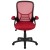 Flash Furniture HL-0016-1-BK-RED-GG High Back Red Mesh Ergonomic Swivel Office Chair with Black Frame and Flip-up Arms addl-10