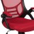 Flash Furniture HL-0016-1-BK-RED-GG High Back Red Mesh Ergonomic Swivel Office Chair with Black Frame and Flip-up Arms addl-8