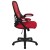 Flash Furniture HL-0016-1-BK-RED-GG High Back Red Mesh Ergonomic Swivel Office Chair with Black Frame and Flip-up Arms addl-9