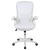 Flash Furniture HL-0016-1-WH-WH-GG High Back White Mesh Ergonomic Swivel Office Chair with White Frame and Flip-up Arms addl-10