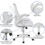 Flash Furniture HL-0016-1-WH-WH-GG High Back White Mesh Ergonomic Swivel Office Chair with White Frame and Flip-up Arms addl-5