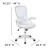 Flash Furniture HL-0016-1-WH-WH-GG High Back White Mesh Ergonomic Swivel Office Chair with White Frame and Flip-up Arms addl-6