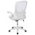 Flash Furniture HL-0016-1-WH-WH-GG High Back White Mesh Ergonomic Swivel Office Chair with White Frame and Flip-up Arms addl-7