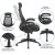 Flash Furniture HL-0018-GG High Back Black Mesh Executive Swivel Office Chair with Flip-Up Arms addl-4