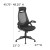 Flash Furniture HL-0018-GG High Back Black Mesh Executive Swivel Office Chair with Flip-Up Arms addl-5