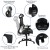 Flash Furniture H-LC-1388F-1K-BK-GG LO Black Ergonomic Mesh Office Chair with 2-to-1 Synchro-Tilt, Headrest, Lumbar Support addl-4
