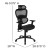 Flash Furniture H-LC-1388F-1K-BK-GG LO Black Ergonomic Mesh Office Chair with 2-to-1 Synchro-Tilt, Headrest, Lumbar Support addl-5