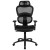 Flash Furniture H-LC-1388F-1K-BK-GG LO Black Ergonomic Mesh Office Chair with 2-to-1 Synchro-Tilt, Headrest, Lumbar Support addl-9