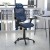 Flash Furniture H-LC-1388F-1K-BL-GG LO Blue Ergonomic Mesh Office Chair with 2-to-1 Synchro-Tilt, Headrest, Lumbar Support addl-1