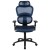 Flash Furniture H-LC-1388F-1K-BL-GG LO Blue Ergonomic Mesh Office Chair with 2-to-1 Synchro-Tilt, Headrest, Lumbar Support addl-8
