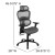 Flash Furniture H-LC-1388F-1K-GY-GG LO Gray Ergonomic Mesh Office Chair with 2-to-1 Synchro-Tilt, Headrest, Lumbar Support addl-4