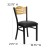 Flash Furniture XU-DG-6G7B-SLAT-BLKV-GG Slat Back Black Metal Restaurant Chair - Natural Wood Back, Black Vinyl Seat addl-1