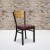 Flash Furniture XU-DG-6G7B-SLAT-BURV-GG Slat Back Black Metal Restaurant Chair - Natural Wood Back, Burgundy Vinyl Seat addl-1