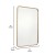 Flash Furniture HMHD-22M199YBN-GD-GG Matte Gold 24" x 36" Decorative Wall Mirror with Rounded Corners addl-4