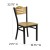 Flash Furniture XU-DG-6G7B-SLAT-NATW-GG Slat Back Black Metal Chair - Natural Wood Seat and Back addl-1