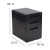 Flash Furniture HZ-AP535-01-BK-GG Ergonomic Black 3-Drawer Mobile Locking Filing Cabinet with Hanging Drawer addl-5