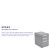 Flash Furniture HZ-AP535-01-GRY-GG Ergonomic Gray 3-Drawer Mobile Locking Filing Cabinet with Hanging Drawer addl-3