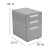 Flash Furniture HZ-AP535-01-GRY-GG Ergonomic Gray 3-Drawer Mobile Locking Filing Cabinet with Hanging Drawer addl-5
