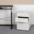 Flash Furniture HZ-AP535-01-W-GG Ergonomic White 3-Drawer Mobile Locking Filing Cabinet with Hanging Drawer addl-1