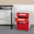 Flash Furniture HZ-AP535-02-RED-WH-GG White with Red Faceplate Ergonomic 3-Drawer Mobile Locking Filing Cabinet addl-1