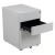 Flash Furniture HZ-CHPL-01-W-GG White Modern 3-Drawer Mobile Locking Filing Cabinet and Hanging Drawer addl-7