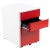 Flash Furniture HZ-CHPL-02-RED-WH-GG White with Red Faceplate Modern 3-Drawer Mobile Locking Filing Cabinet with Letter/Legal Drawer addl-7