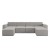 Flash Furniture IS-IT2231-6PCSEC-GRY-GG Luxury Modular 6 Piece Sectional Sofa, Gray addl-10
