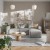 Flash Furniture IS-IT2231-LC-GRY-GG Luxury Modular Sectional Sofa, Left Side with Arm Rest, Gray addl-6
