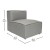 Flash Furniture IS-IT2231-MC-GRY-GG Luxury Modular Sectional Sofa, Armless Center Seat, Gray addl-4